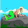 mermaid on rock